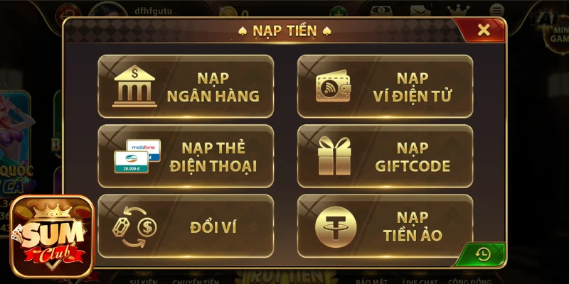 Chuyển tiền vào SUM CLUB qua ngân hàng