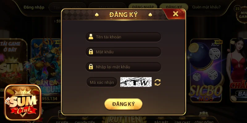 Điền đầy đủ thông tin SUM CLUB yêu cầu