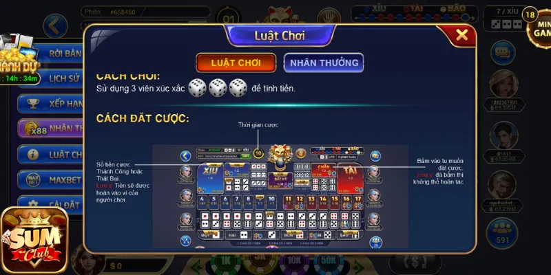 Cược thủ cần nắm thông tin cược Tài Xỉu