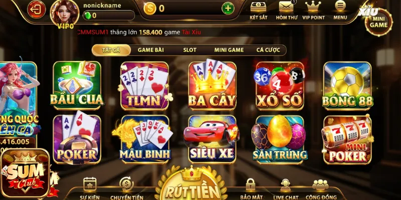 Sumclub là nơi cung cấp các game bài hấp dẫn