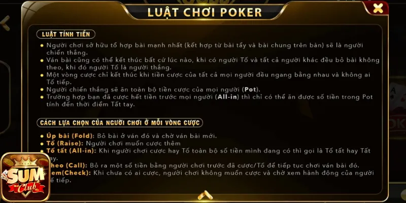 Thao tác đánh Poker cho newbie