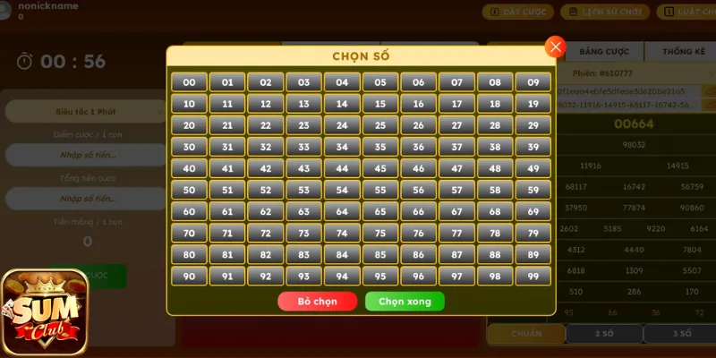 Cược lô đề siêu tốc Sum club