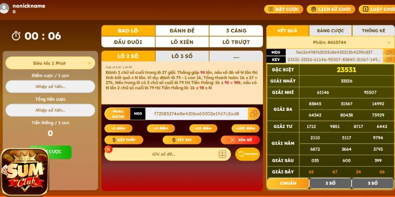 Nhiều loại cược để chọn