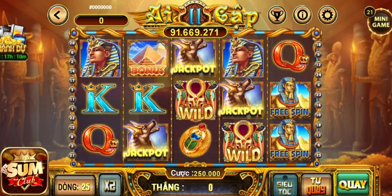 Tìm hiểu chung slot Nữ Hoàng Ai Cập Sumclub